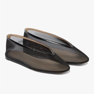 Chic Black Mesh Women's Flats